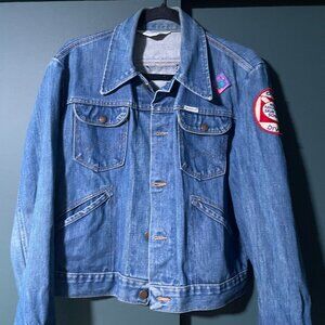 Vintage Wrangler Men's Denim Jacket - Crop Top